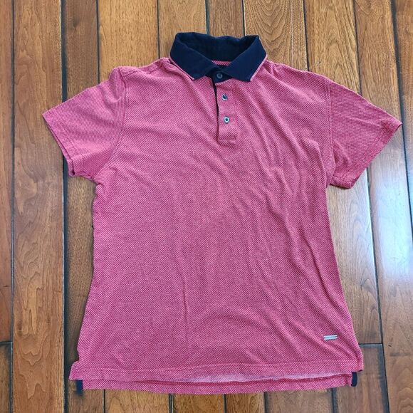 RODD & GUNN Polo Shirt Men's Large L New Haven Sports Fit Short Sleeves Red Blue - Picture 1 of 11